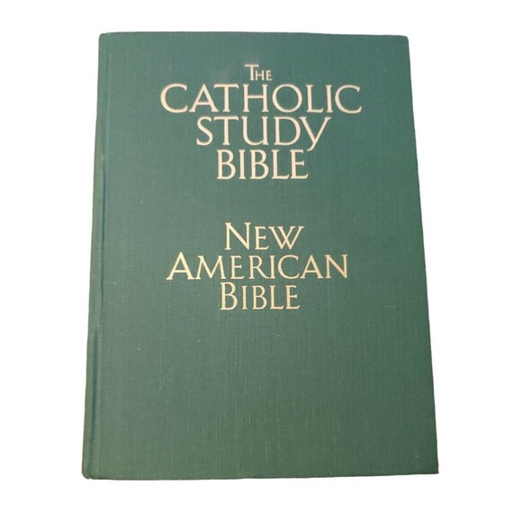 The Catholic Study Bible New American Bible 1990 Oxford Press Hardcover Vintage - Picture 1 of 13